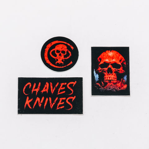 Chaves Mini Halloween Red Skull Sticker Pack