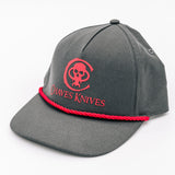 Chaves Knives Snapback Hat - Gray/Red Logo/Rope